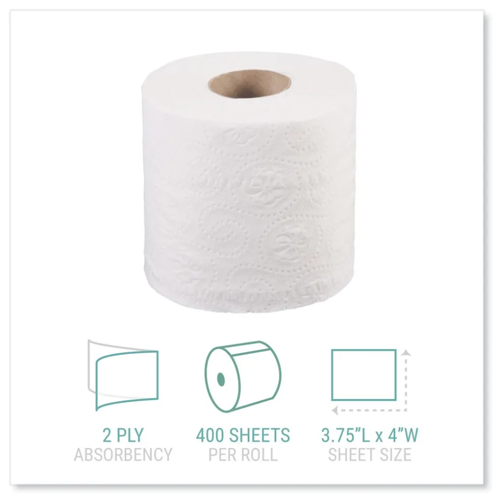 Windsoft 2-Ply Septic Safe Individually Wrapped Rolls Bath Tissue - White (24 Rolls/Carton)