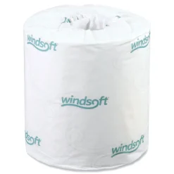 Windsoft 2-Ply Septic Safe Individually Wrapped Rolls Bath Tissue - White (48 Rolls/Carton)