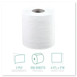 Windsoft 2-Ply Septic Safe Individually Wrapped Rolls Bath Tissue - White (48 Rolls/Carton)