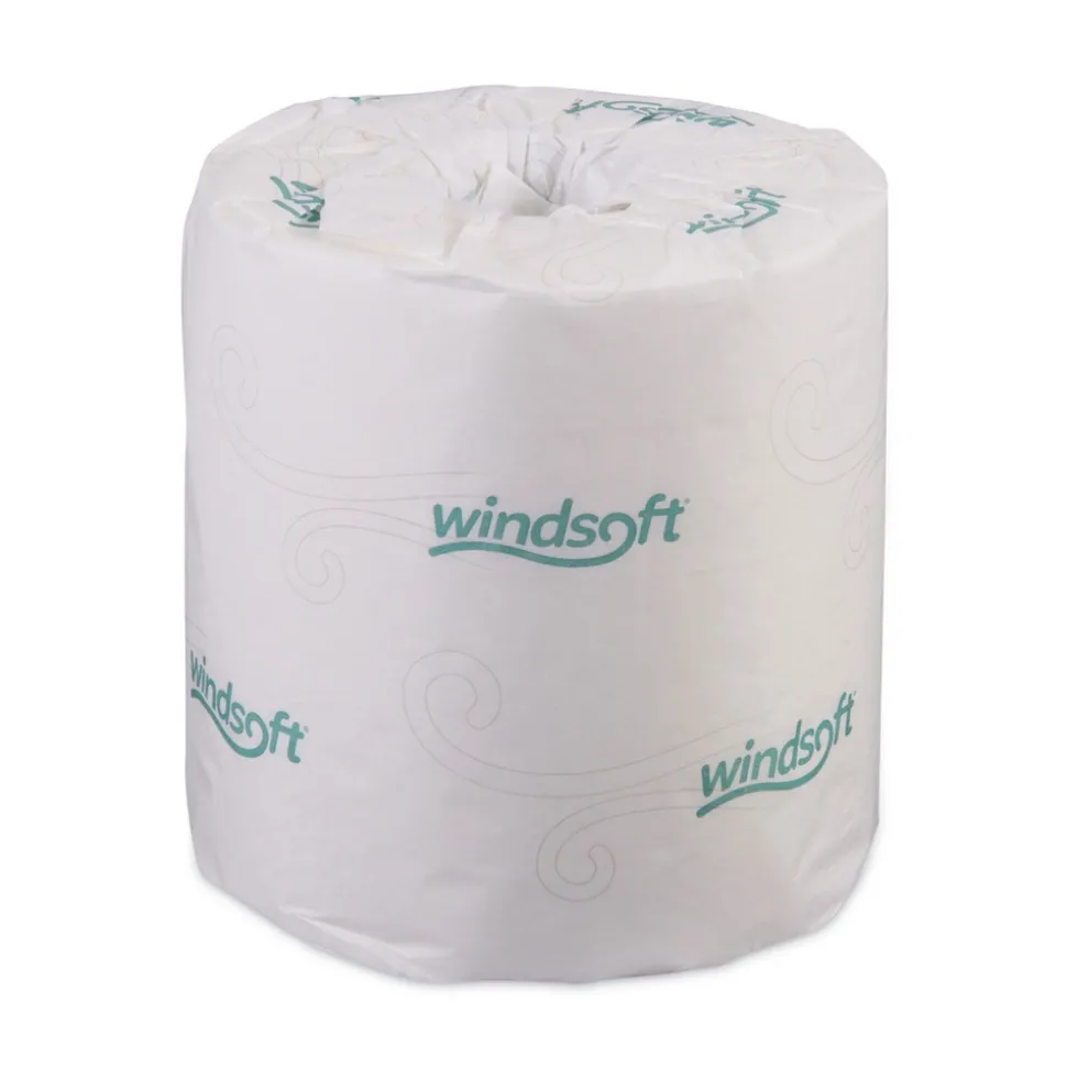 Windsoft 2-Ply Septic Safe Individually Wrapped Rolls Bath Tissue - White (96 Rolls/Carton)