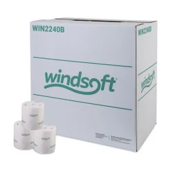 Windsoft 2-Ply Septic Safe Individually Wrapped Rolls Bath Tissue - White (96 Rolls/Carton)