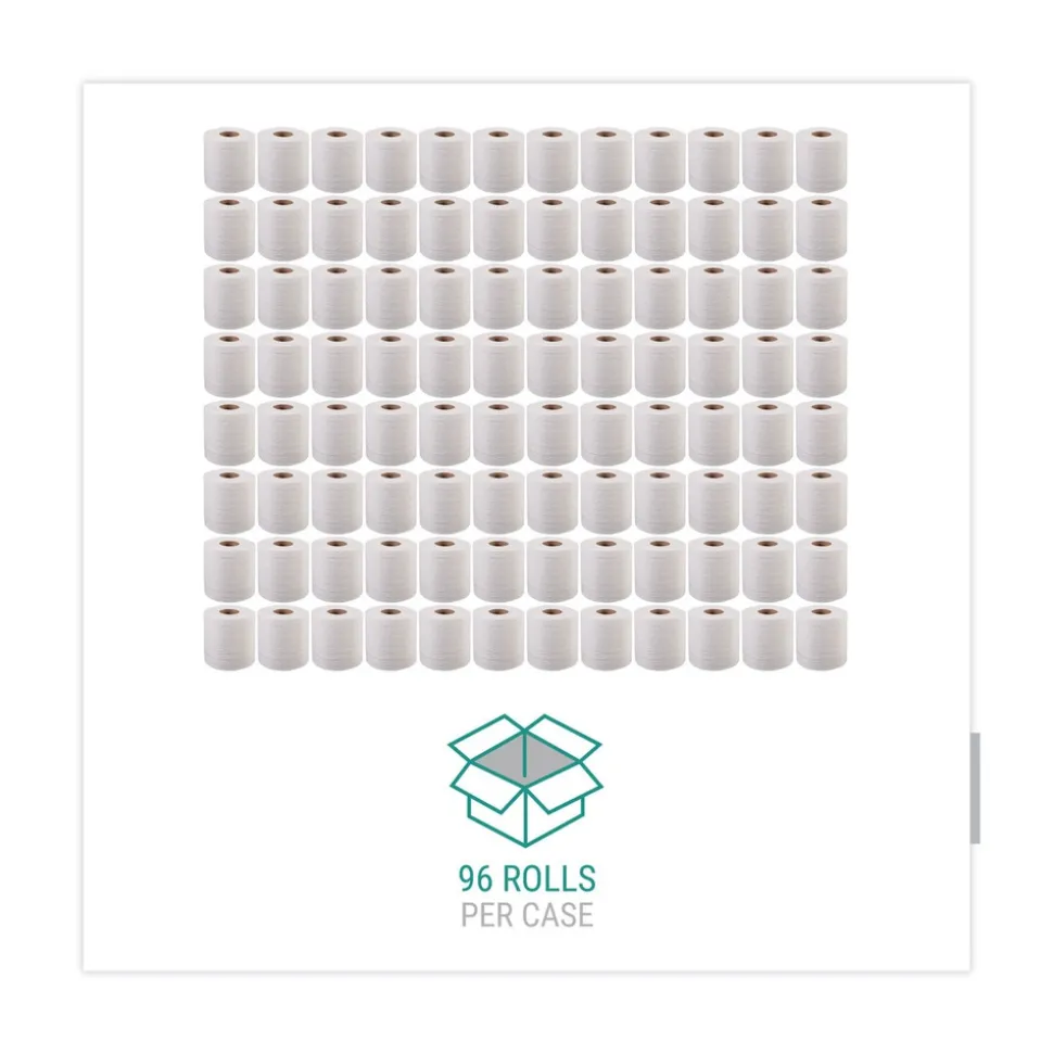 Windsoft 2-Ply Septic Safe Individually Wrapped Rolls Bath Tissue - White (96 Rolls/Carton)