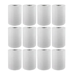 Windsoft WIN109 1-Ply 8 in. x 350 ft. Hardwound Paper Towel Rolls - White (12 Rolls/Carton)