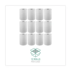 Windsoft WIN109 1-Ply 8 in. x 350 ft. Hardwound Paper Towel Rolls - White (12 Rolls/Carton)