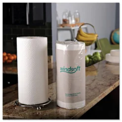 Windsoft WIN1220CT 11 in. x 8.8 in. 2-Ply Kitchen Roll Towels - White (30 Rolls/Carton)