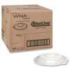 WNA 12 in. x 1.5 in. Caterline Pack n' Serve Plastic Dome Lids - Clear (25/Carton)