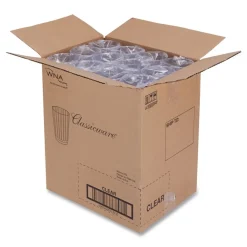 WNA 10 oz. Fluted, Tall, Classic Crystal Plastic Tumblers - Clear (240/Carton)