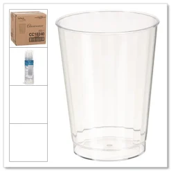 WNA 10 oz. Fluted, Tall, Classic Crystal Plastic Tumblers - Clear (240/Carton)