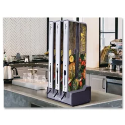 WNA CEASEFK960BL 6 in. Fork Cutlery for Cutlerease Dispensing System - Black (960/Box)