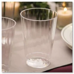 WNA Classic Crystal 12 oz. Tall Fluted Plastic Tumblers - Clear (240/Carton)