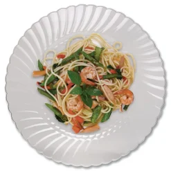 WNA WNA CW9180 9 in. Diameter Plastic Classicware Plates - Clear (18/Bag, 10 Bags/Carton)