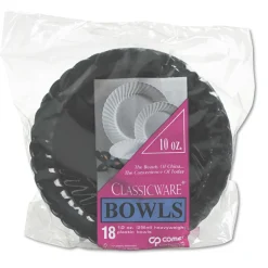 WNA WNA CW10144BK 10.25 in. Diameter Classicware Plastic Plates - Black (144/Carton)