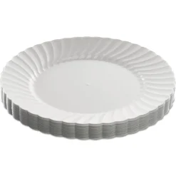 WNA WNA RSCW91512W 9 in. Diameter Plates Classicware Plastic Dinnerware - White (180/Carton)