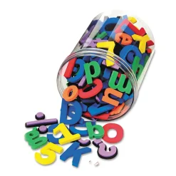 WonderFoam 1.5 in., 1 in. Magnetic Foam Alphabet Letters - Assorted Colors (105/Pack)