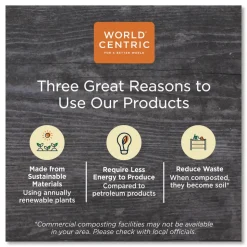 World Centric 8 in. Wrapped Sustainable Kraft Paper Straws - Natural (6000/Carton)