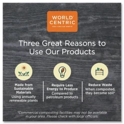 World Centric 9 in. x 9 in. 1-Ply 100% PCW Recycled Paper Towels - Natural (4000/Carton)