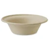 World Centric 6 in. x 6 in. x 1.7 in. 11.5 oz. Paper Fiber Bowls - Natural (1000/Carton)