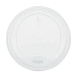 World Centric 10 oz. - 20 oz. PLA Lids for Hot Cups - White (1000/Carton)