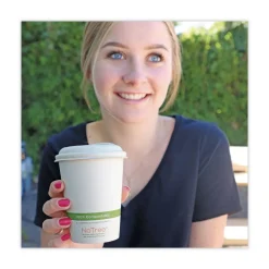 World Centric 10 oz. - 20 oz. PLA Lids for Hot Cups - White (1000/Carton)