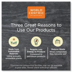 World Centric 10 oz. - 20 oz. PLA Lids for Hot Cups - White (1000/Carton)