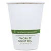 World Centric 8 oz. Double Wall Paper Hot Cups - White (1000/Carton)