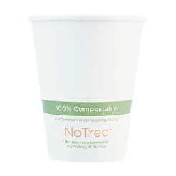 World Centric 8 oz. NoTree Paper Hot Cups - Natural (1000/Carton)