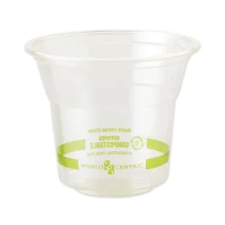 World Centric 10 oz PLA Plastic Cold Cups - Clear (1000/Carton)