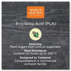 World Centric 10 oz PLA Plastic Cold Cups - Clear (1000/Carton)