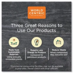 World Centric 12 oz PLA Plastic Cold Cups - Clear (1000/Carton)