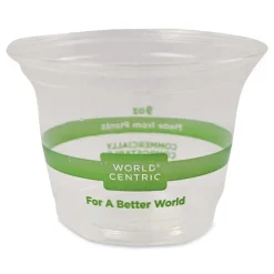 World Centric 9 oz PLA Plastic Cold Cups - Clear (1000/Carton)