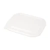 World Centric CTLCS3 8.8 in. x 6.9 in. x 0.8 in. Plastic PLA Lids for Fiber Containers - Clear (400/Carton)