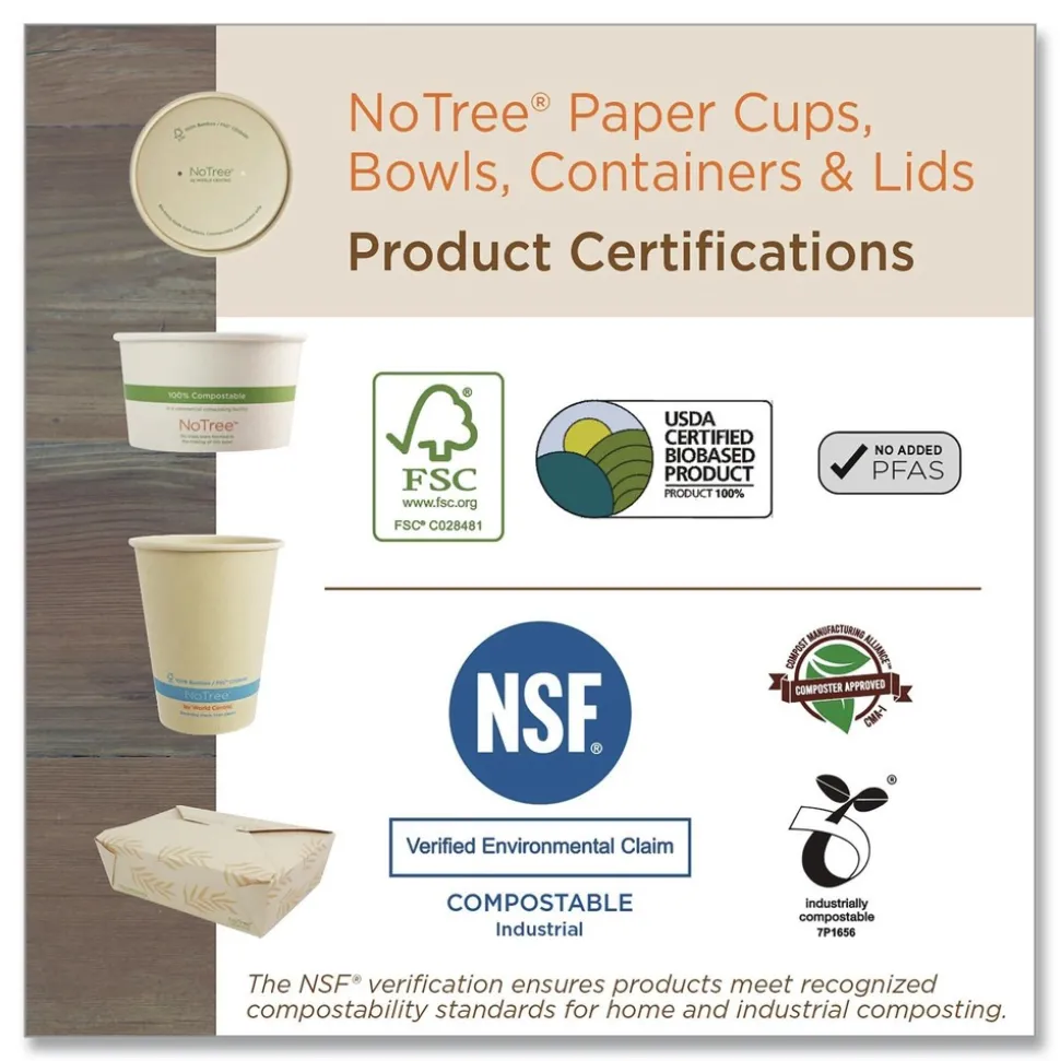 World Centric CT-NT-24 4.7 in. x 6.8 in. x 2.3 in. 24 oz. No Tree Rectangular Sugarcane Containers - Natural (300/Carton)