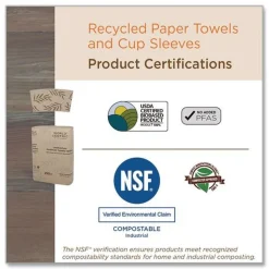 World Centric Hot Cup Sleeves Fits 8 oz. Cups - Natural (1000/Carton)