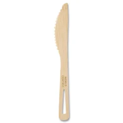 World Centric KN-BB-67 6.7 in. Bamboo Cutlery Knife - Natural (2000/Carton)