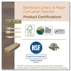 World Centric KN-BB-67 6.7 in. Bamboo Cutlery Knife - Natural (2000/Carton)