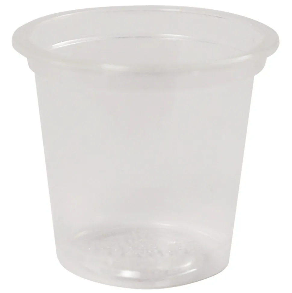 World Centric PLA Clear Cold Cups 1 oz Plastic Clear 3000/Carton