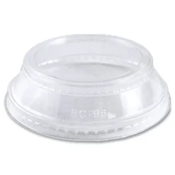 World Centric Plastic Dome Lid PLA Clear Cold Cup Lids Fits 9 oz to 24 oz Parfait Cups - Clear (1000/Carton)