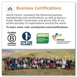 World Centric PLSC9TLFS 9 in. Diameter 3-Compartment Paper Fiber Plates - Natural (1000/Carton)