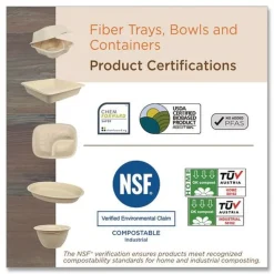 World Centric PL-SC-U9-LFP 9.1 in. Diameter Paper Fiber Plates - Natural (1000/Carton)