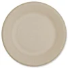 World Centric PL-SC-U6-LFS 6.1 in. Diameter Ripple Edge Paper Fiber Plates - Natural (1000/Carton)