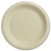 World Centric PL-SC-U7-LFS 7 in. Diameter Paper Fiber Plates - Natural (1000/Carton)