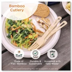 World Centric SP-BB-67 6.7 in. Bamboo Cutlery Spoon - Natural (2000/Carton)