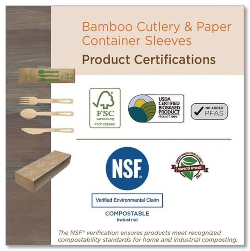 World Centric SP-BB-67 6.7 in. Bamboo Cutlery Spoon - Natural (2000/Carton)