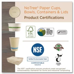 World Centric TO-NT-3 6.25 in. x 8.7 in. x 2.5 in. 65 oz. Sugarcane No Tree Folded Takeout Containers - Natural (200/Carton)