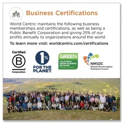 World Centric TO-SC-U9-LFP 9.2 in. x 9.1 in. x 3.2 in. Paper Fiber Hinged Containers - Natural (300/Carton)