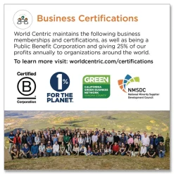 World Centric TO-SC-U85-3-LFP 7 in. x 8.3 in. x 3.2 in. Paper Fiber Hinged Containers - Natural (300/Carton)