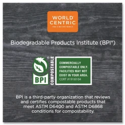 World Centric TRLCS10 7.8 in. x 10.2 in. x 0.5 in. Plastic Lids for TRSC60 Fiber Containers - Clear (400/Carton)