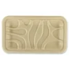 World Centric TR-SC-17S-LFS 4.8 in. x 8.3 in. x 0.7 in. Paper Fiber Trays - Natural (500/Carton)