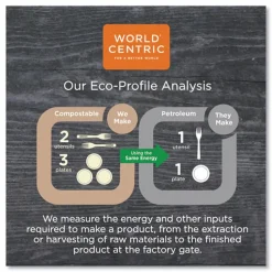 World Centric TRSC4SLLF 9.1 in. x 7.1 in. x 0.7 in. PLA Lined PFAS-Free Paper Fiber Trays - Natural (500/Carton)