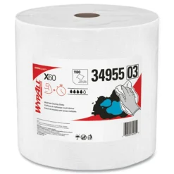 WypAll 12.2 in. x 12.4 in. General Clean Jumbo Roll X60 Cloths - White (1/Carton)